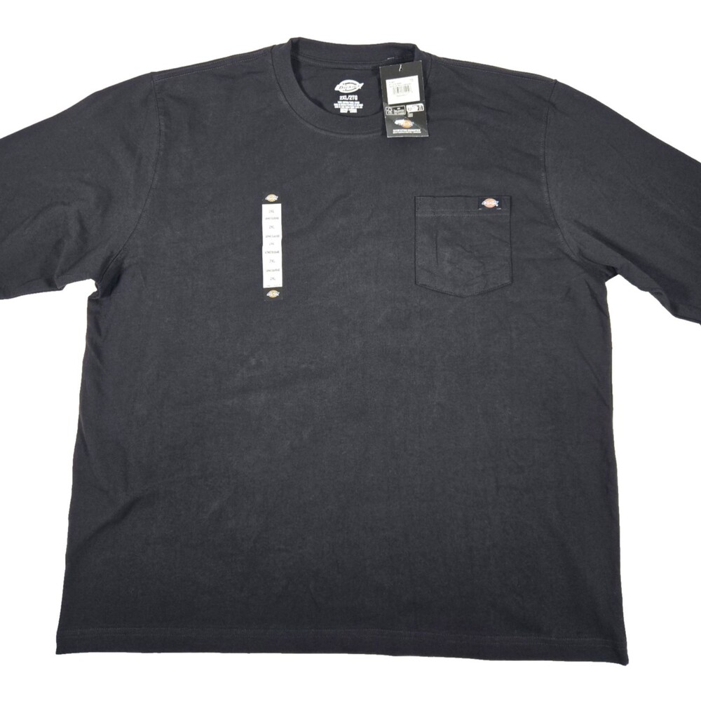 Genuine Dickies Men's T-Shirt Size 2XL Long-Sleeve Black Classic Pocket Tee New